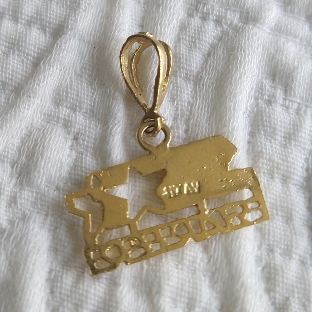 Vintage 10k Handmade Gold Starter Pendant .417 av 5" x 1" retro classic hip hop - Picture 3 of 5